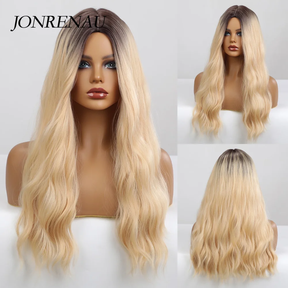 JONRENAU Dark Root Ombre Blonde Platinum Long Straight Hair With Bangs Wigs Party Natural Heat Resistant Synthetic Wig for Women
JONRENAU Dark Root Ombre Blonde Platinum Long Straight Hair With Bangs Wigs Party Natural Heat Resistant Synthetic Wig for Women