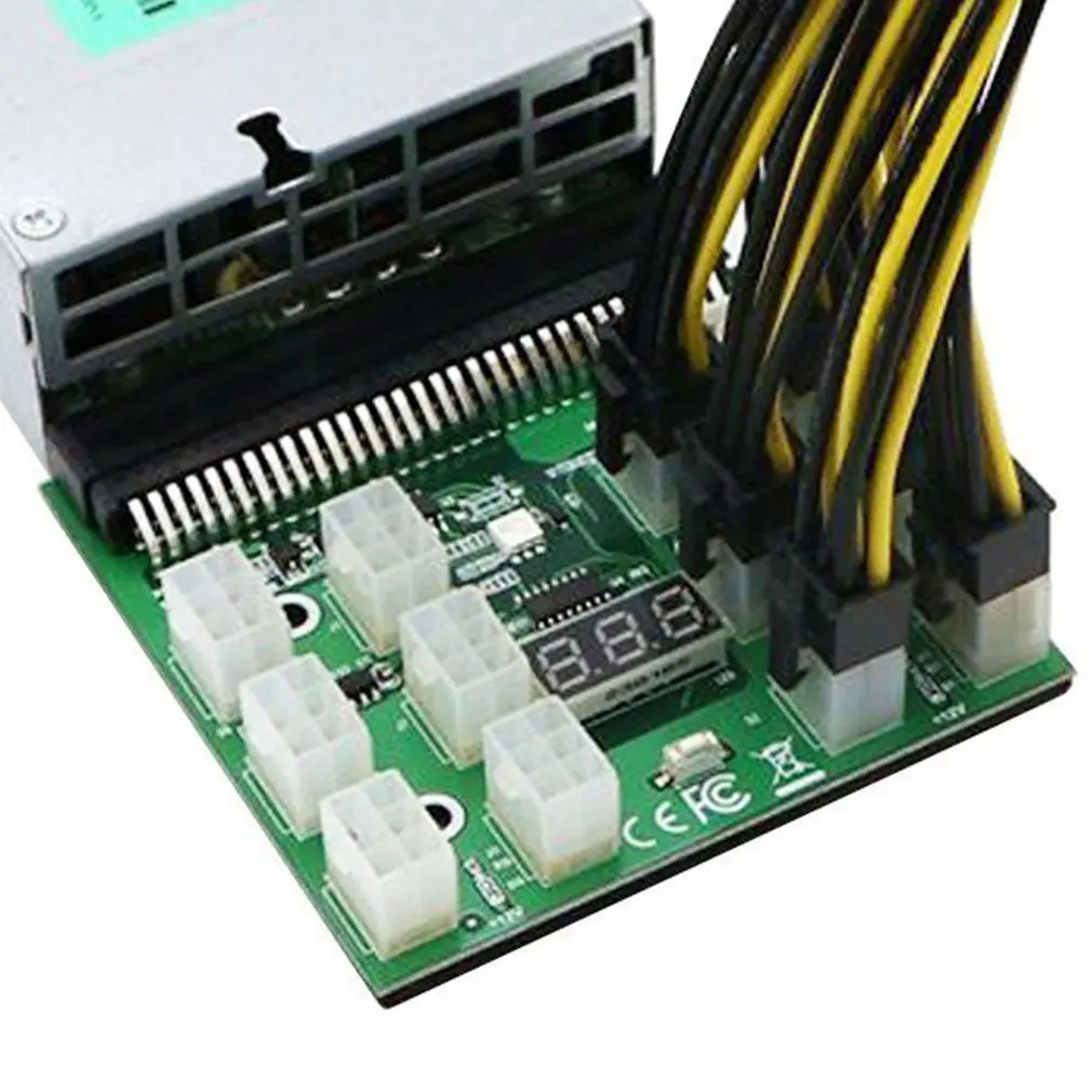12V Output 12 Port 6Pin PCI-E Breakout Board With LED Digital Display 1200W / 750W for GPU Mining Power Supply
12V Output 12 Port 6Pin PCI-E Breakout Board With LED Digital Display 1200W / 750W for GPU Mining Power Supply