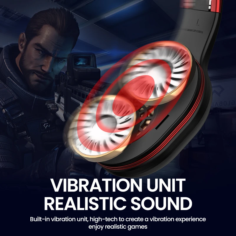 Picun UG-05 Беспроводной наушники PS4/PS5/ТВ/ПК посвященный геймер с микрофоном RBG