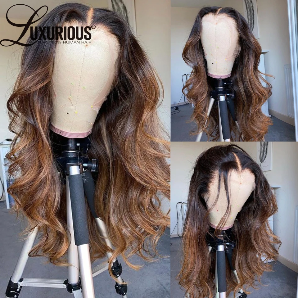 #1b/T6 Honey Brown Ombre Highlight Colored Lace Front Wigs For Women Human Hair Wavy Closure Brazilian Remy Hair Lace Front Wigs
#1b/T6 Honey Brown Ombre Highlight Colored Lace Front Wigs For Women Human Hair Wavy Closure Brazilian Remy Hair Lace Front Wigs