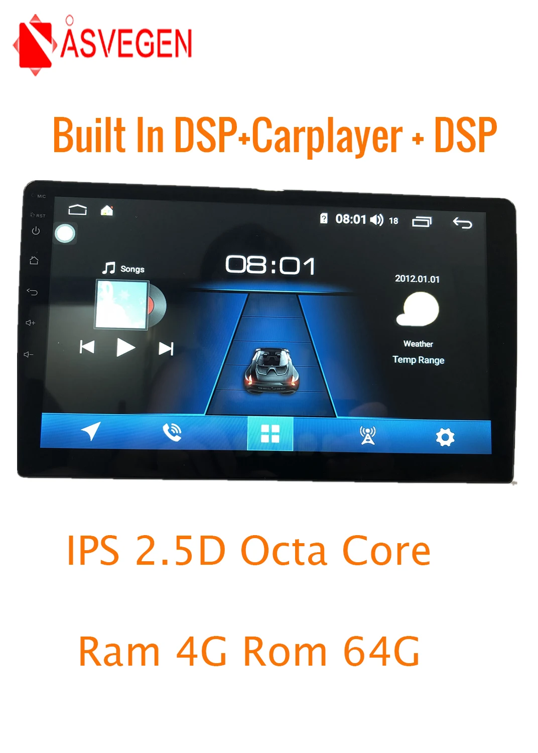 IPS 2.5D Ram 4+64G Android 8.1 10" Car Touchscreen Multimedia Universal Player For Nissan Toyota Kia RAV4 Honda Hyundai
IPS 2.5D Ram 4+64G Android 8.1 10" Car Touchscreen Multimedia Universal Player For Nissan Toyota Kia RAV4 Honda Hyundai