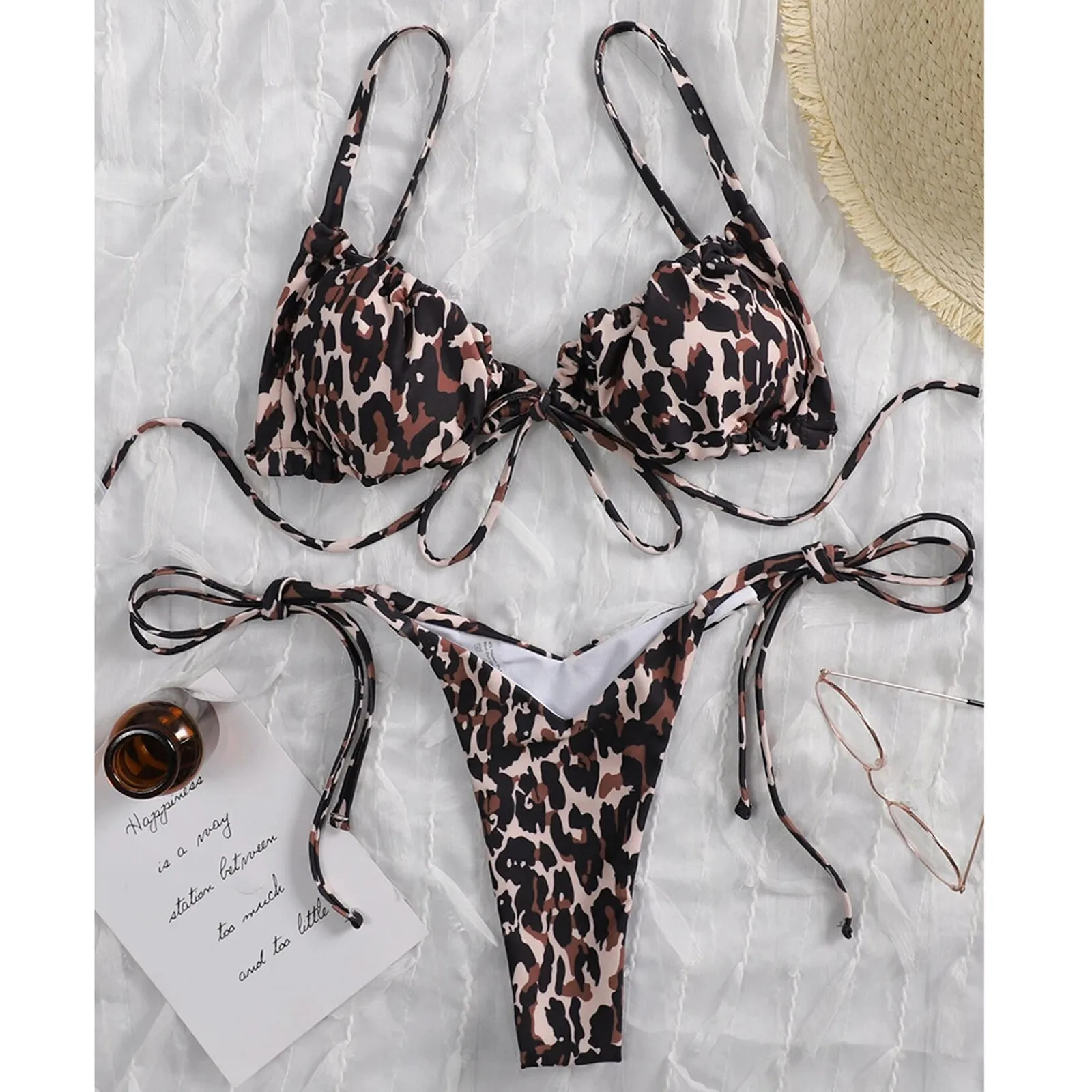 Sexy Bikini Set Women Brazilian Padded Push Up Swimwear Leopard Bikinis Sling Bathing Suit G String Swimsuit Beachwear #4
Sexy Bikini Set Women Brazilian Padded Push Up Swimwear Leopard Bikinis Sling Bathing Suit G String Swimsuit Beachwear #4