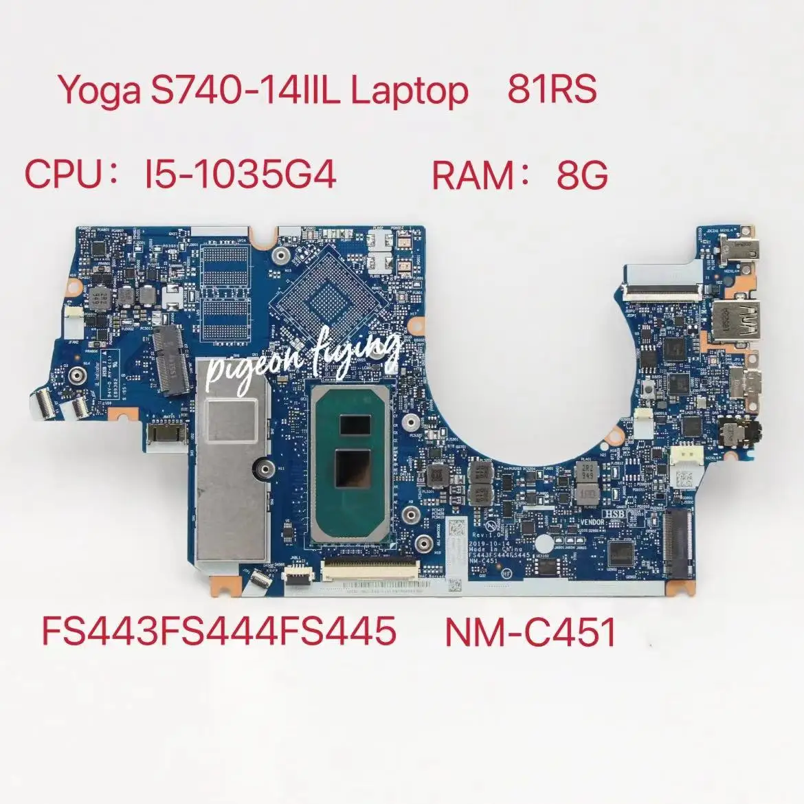 NM-C451 для Lenovo Ideapad Yoga S740-14IIL материнская плата для ноутбука 81R5 CPU I5-1035G4 RAM:8G UHD FRU: 5B20S42894 5B20S42895
NM-C451 для Lenovo Ideapad Yoga S740-14IIL материнская плата для ноутбука 81R5 CPU I5-1035G4 RAM:8G UHD FRU: 5B20S42894 5B20S42895
