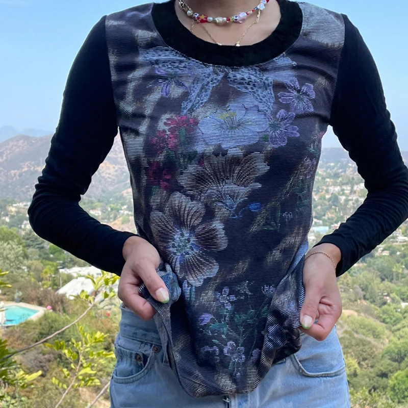2021 Grunge Fairycore Crop Top Vintage Floral Pattern y2k Tshirt Gothic Black Sweatshirt Autumn O Neck Pullover Streetwear
2021 Grunge Fairycore Crop Top Vintage Floral Pattern y2k Tshirt Gothic Black Sweatshirt Autumn O Neck Pullover Streetwear