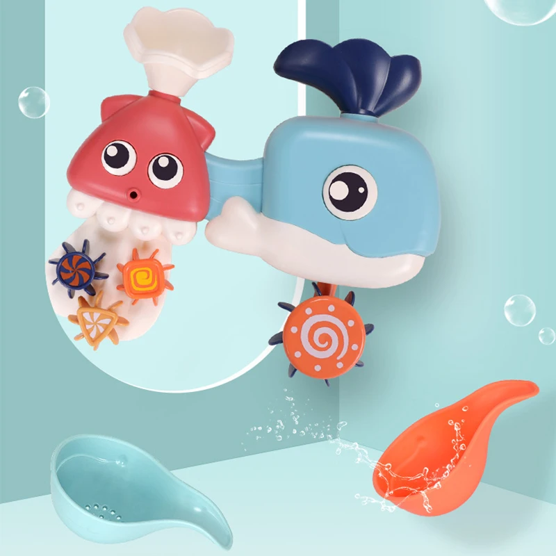 Игрушка для купания детей инструмент распыления воды цветной Кит и осьминог