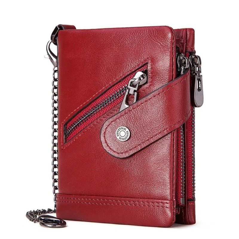 Men's Leather RFID Blocking Trifold Wallets Double Zipper Coin Pocket Purse Q1QA
Men's Leather RFID Blocking Trifold Wallets Double Zipper Coin Pocket Purse Q1QA