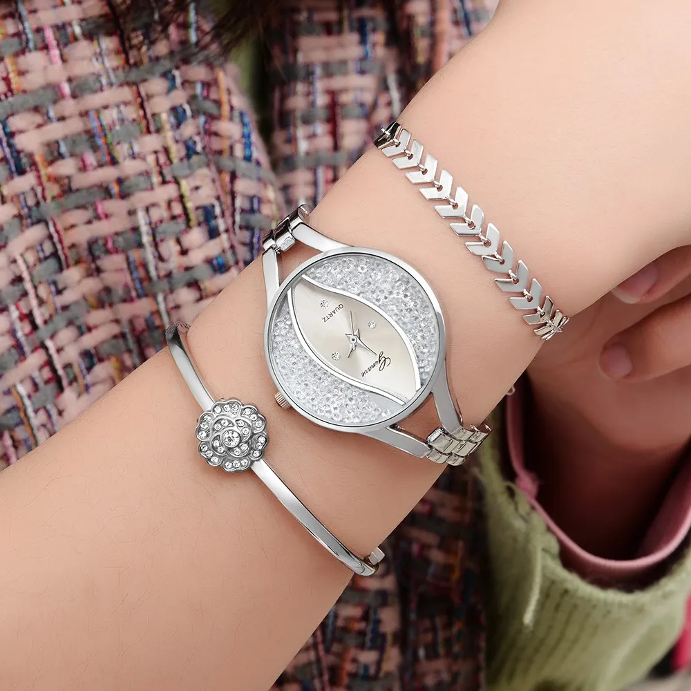 Fashion 5pcs Set Women Watch Stainless Steel Bracelet Band Analog Quartz Round Wrist Watch Watches Bracelet Set Reloj Mujer
Fashion 5pcs Set Women Watch Stainless Steel Bracelet Band Analog Quartz Round Wrist Watch Watches Bracelet Set Reloj Mujer