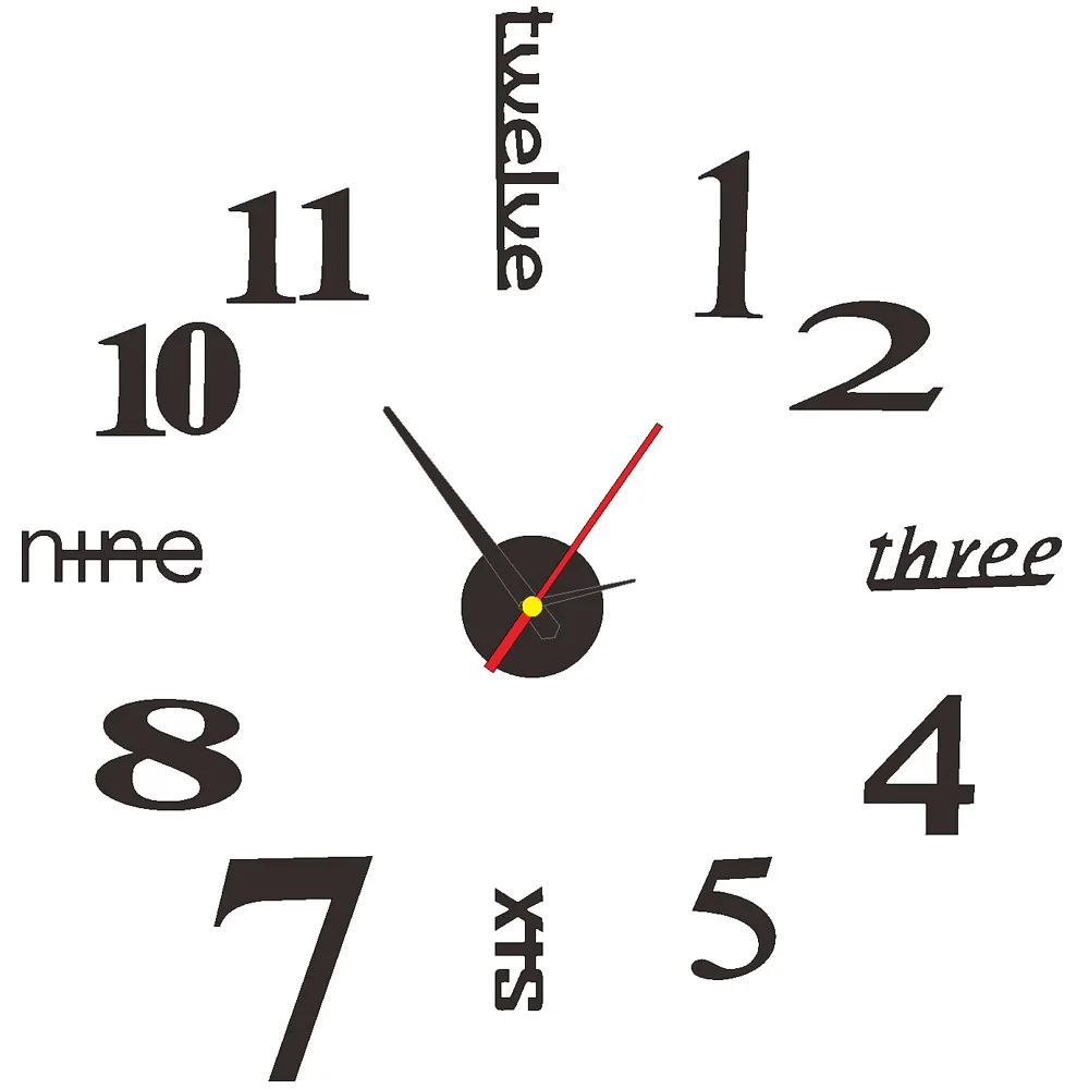 Large Wall Clock Quartz 3D DIY Big Sticker Oversize Home Décor Acrylic Mirror Horloge Quartz Needle Modern Design Frameless Klok 
Large Wall Clock Quartz 3D DIY Big Sticker Oversize Home Décor Acrylic Mirror Horloge Quartz Needle Modern Design Frameless Klok