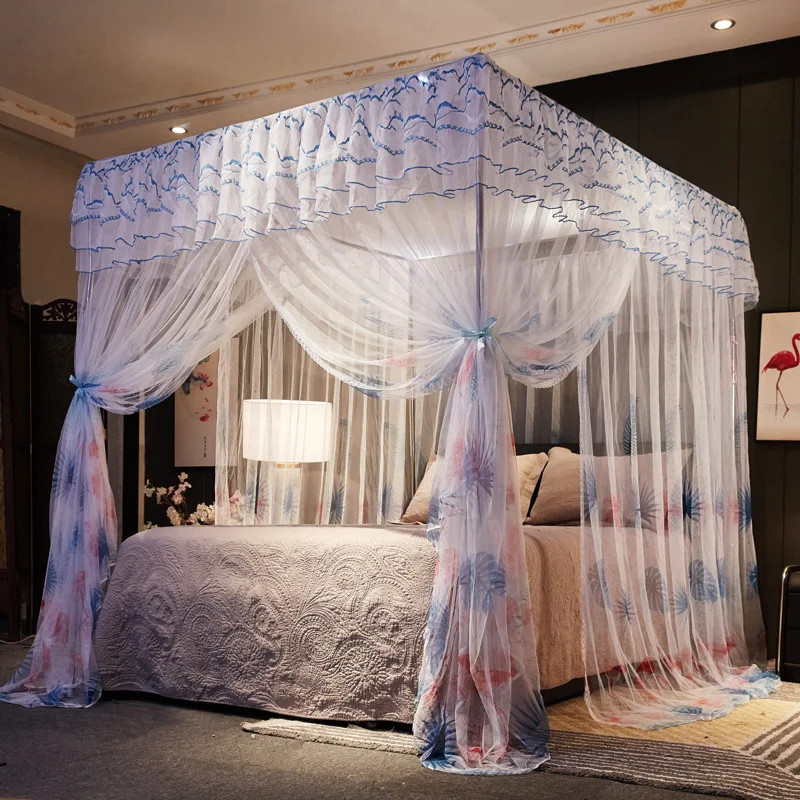Four Corner Mosquito Net Mesh Luxury Gradation Color Bed Canopy Lace Princess Netting Bed Mosquito Net Bedding with Frame
Four Corner Mosquito Net Mesh Luxury Gradation Color Bed Canopy Lace Princess Netting Bed Mosquito Net Bedding with Frame
