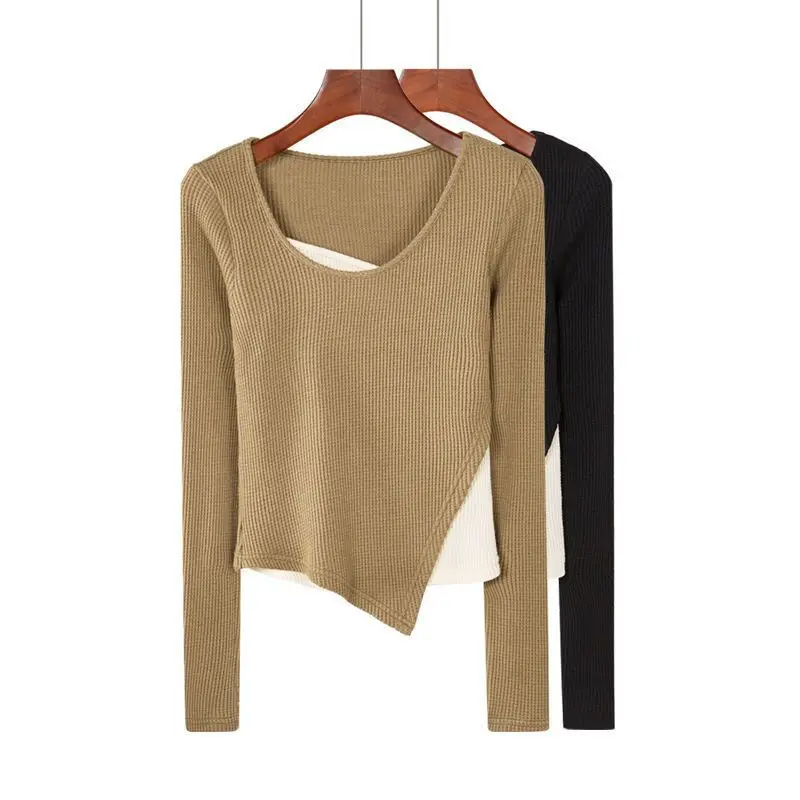 Autumn and winter round neck long-sleeved bottoming shirt fake 2 short bottoming waffle children's inner T-shirt irregular top
Autumn and winter round neck long-sleeved bottoming shirt fake 2 short bottoming waffle children's inner T-shirt irregular top