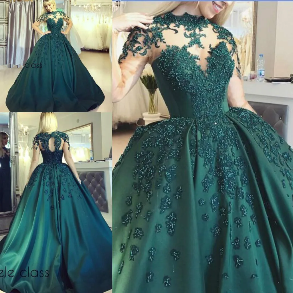 Hunter Green Prom Dress Formal Evening Dresses Long Sleeve Lace Floral High Neck Puffy Dubai Muslim Prom Gown Robe Longue Rouge
Hunter Green Prom Dress Formal Evening Dresses Long Sleeve Lace Floral High Neck Puffy Dubai Muslim Prom Gown Robe Longue Rouge