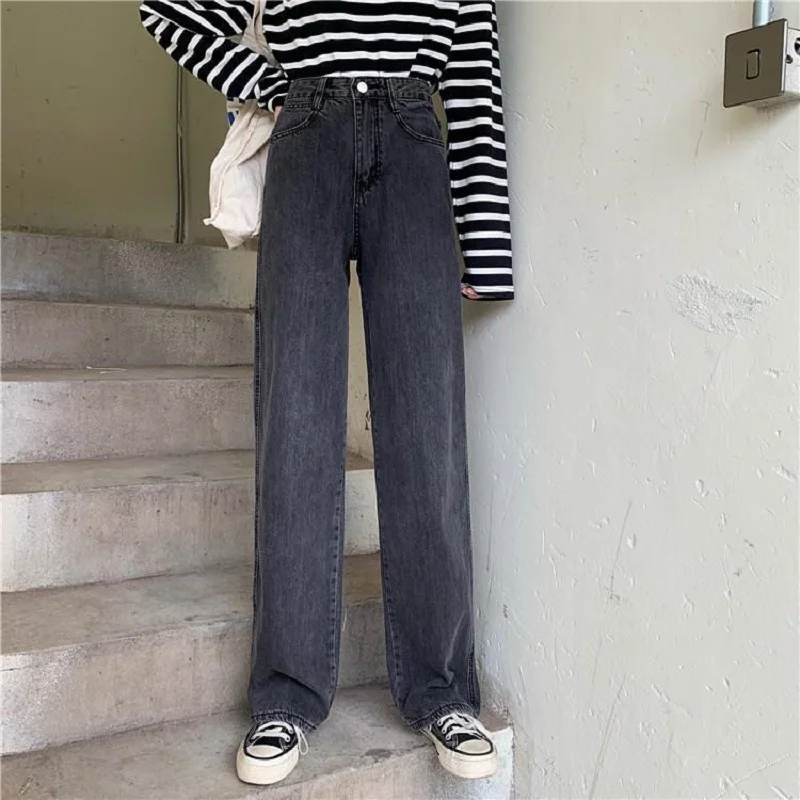 Korean Version Elegant Straight Pants High Waist Loose Temperament Show Thin Black Wide Leg Floor Dragging Jeans Women's Fashion
Korean Version Elegant Straight Pants High Waist Loose Temperament Show Thin Black Wide Leg Floor Dragging Jeans Women's Fashion