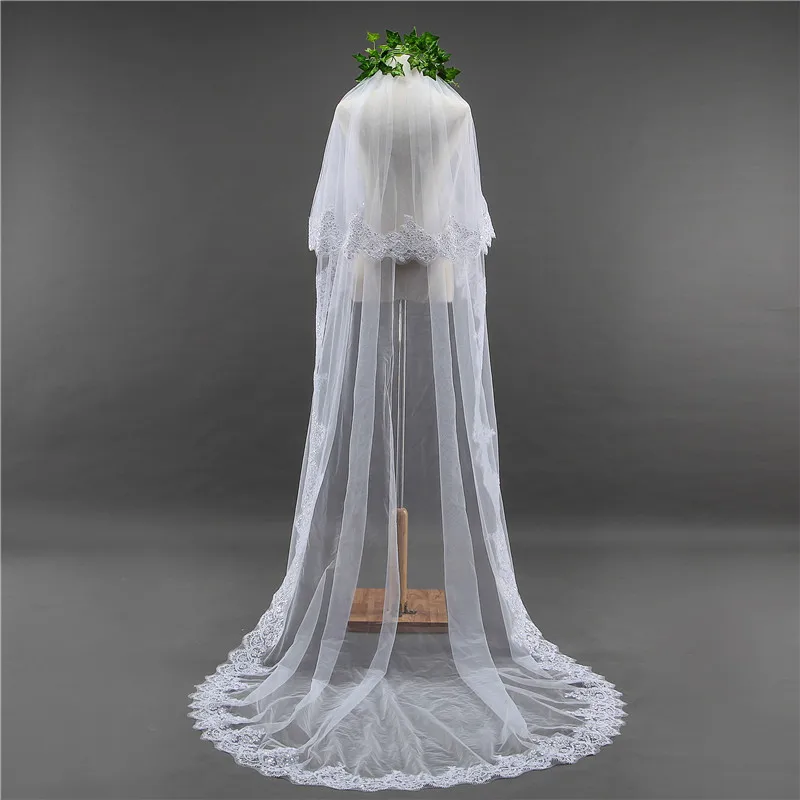 NZUK Two Layer Bling Sequins Lace Bridal Veil Long Catedral Wedding Veil with Blusher Layer velos de novia casamento Accessories
NZUK Two Layer Bling Sequins Lace Bridal Veil Long Catedral Wedding Veil with Blusher Layer velos de novia casamento Accessories