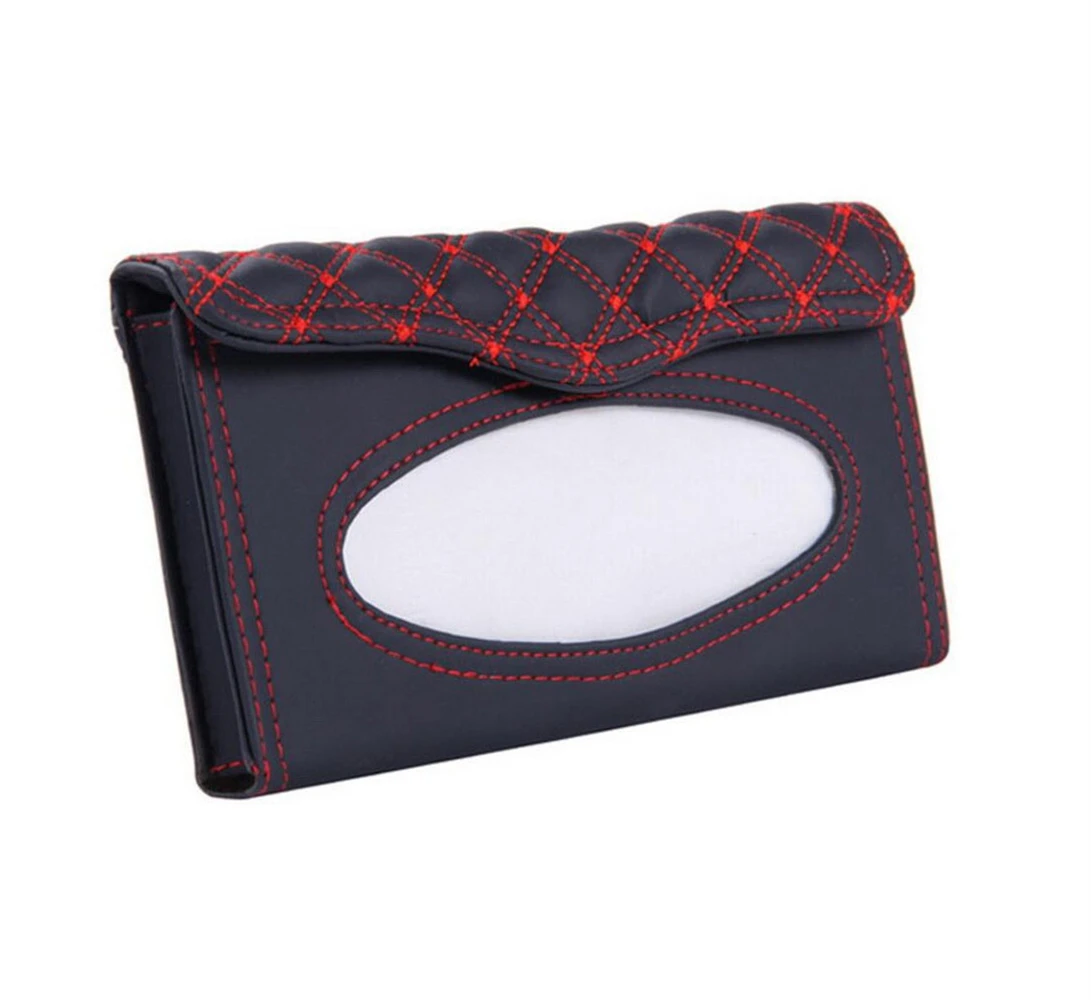 Universal Car PU Leather Tissue Box Napkin Holder Sun Visor Hanging Storage Box Red Line
Universal Car PU Leather Tissue Box Napkin Holder Sun Visor Hanging Storage Box Red Line