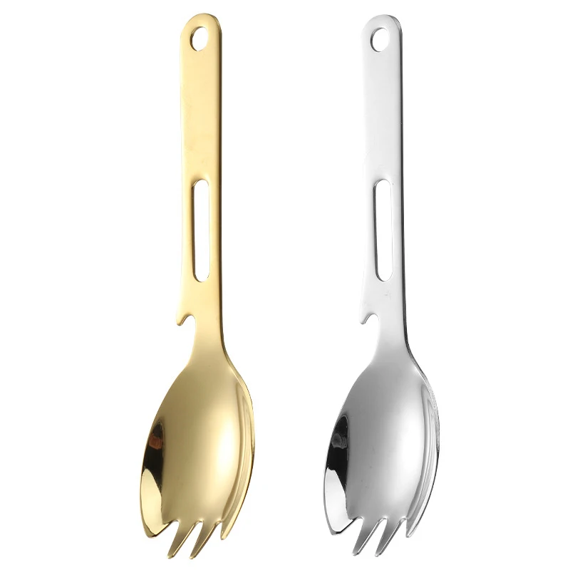 Multifunctional Fork And Spoon Durable Stainless Steel Spoon Fork Bottle Opener Portable Tool Camping Cookware Home Kitchen Tool
Multifunctional Fork And Spoon Durable Stainless Steel Spoon Fork Bottle Opener Portable Tool Camping Cookware Home Kitchen Tool