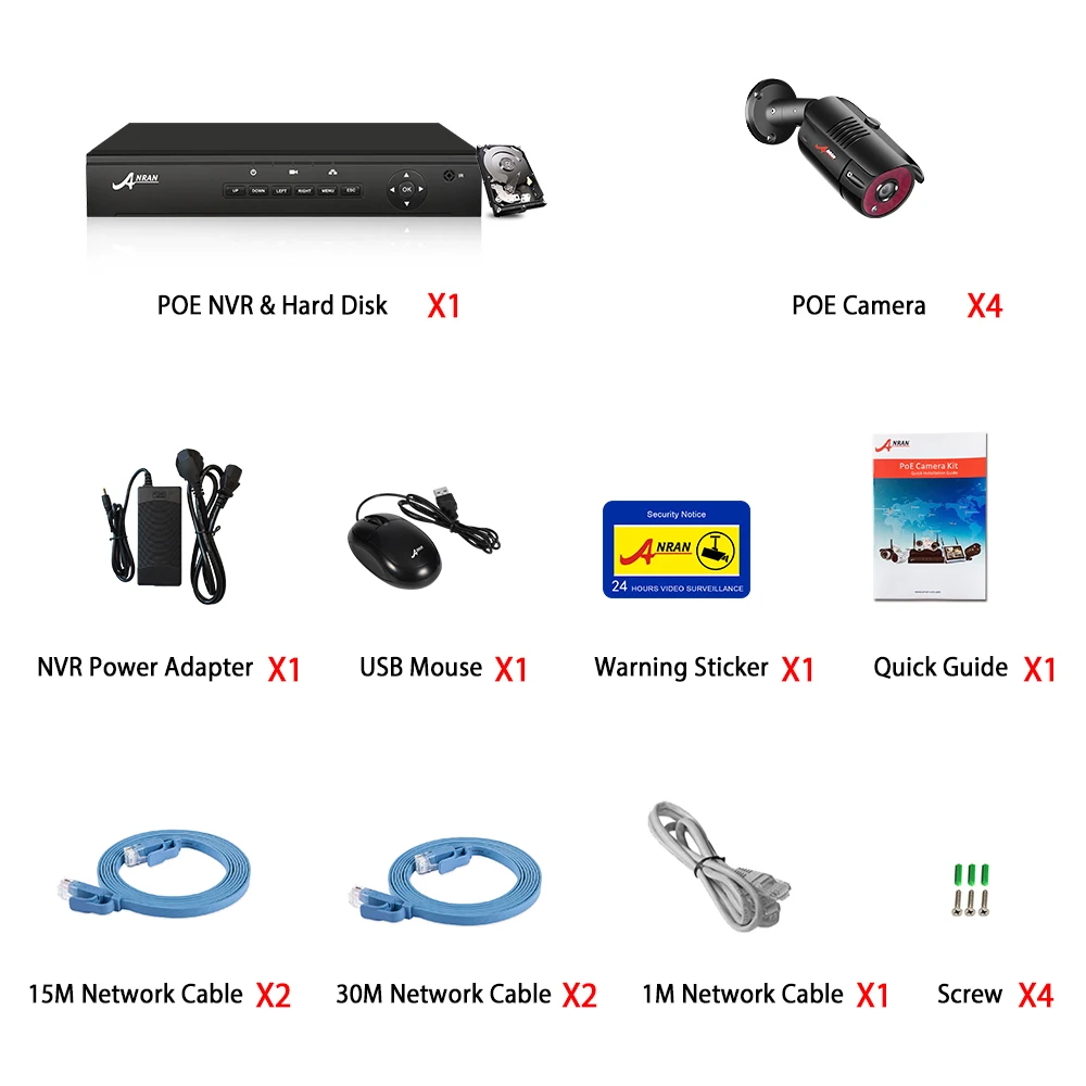 ANRAN 3MP CCTV Camera Security System Kit POE Security Camera System Video Surveillance Kit Waterproof Outdoor Camera IP66 ANRAN
ANRAN 3MP CCTV Camera Security System Kit POE Security Camera System Video Surveillance Kit Waterproof Outdoor Camera IP66 ANRAN