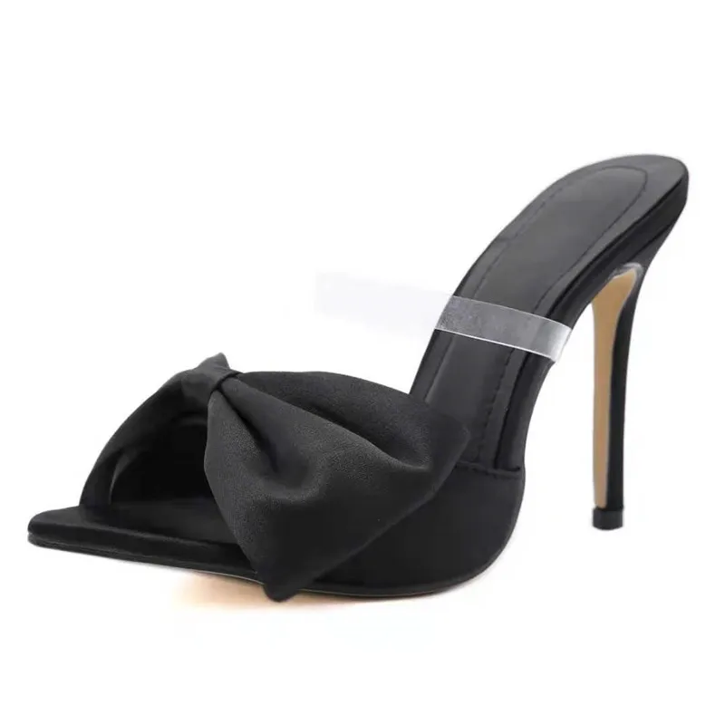 2021 European and American ladies pointed high-heeled bow stiletto slippers 1833
2021 European and American ladies pointed high-heeled bow stiletto slippers 1833