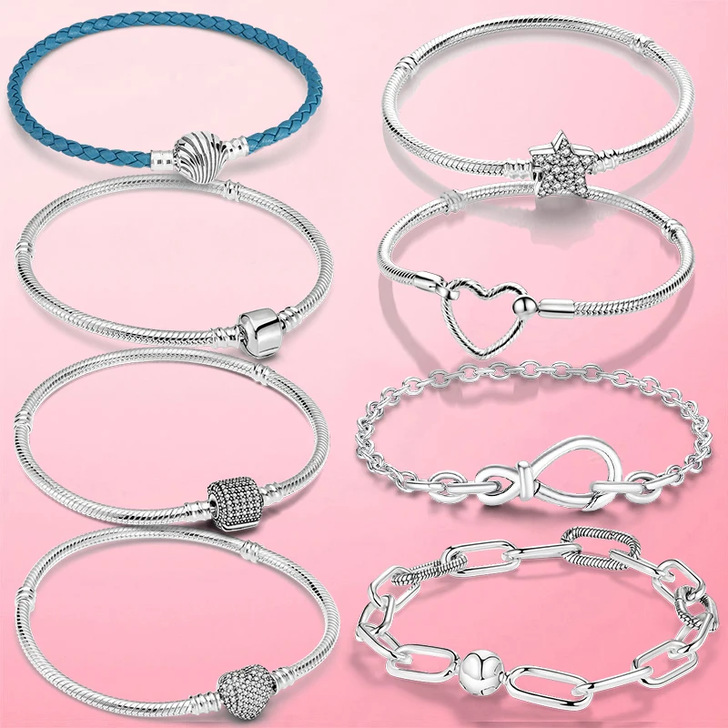 Женский браслет из серебра 925 пробы, с подвесками-бусинами
Женский браслет из серебра 925 пробы, с подвесками-бусинами