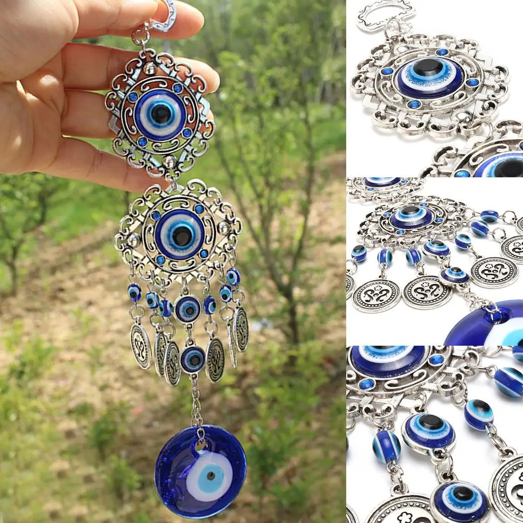 Wind Chimes Turkey Evil Eye Pendants Amulet Home Wall Hanging Decor Blessing Protection Gift Dream Catcher Blue Rhinestone
Wind Chimes Turkey Evil Eye Pendants Amulet Home Wall Hanging Decor Blessing Protection Gift Dream Catcher Blue Rhinestone