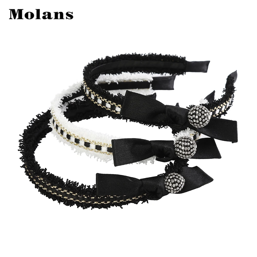MOLANS Wavy Folds Weave Headband Side Bow Hairband Rhinestone Ball Head Hoops Fashion Women Hair Accessories New Hair Bezels
MOLANS Wavy Folds Weave Headband Side Bow Hairband Rhinestone Ball Head Hoops Fashion Women Hair Accessories New Hair Bezels