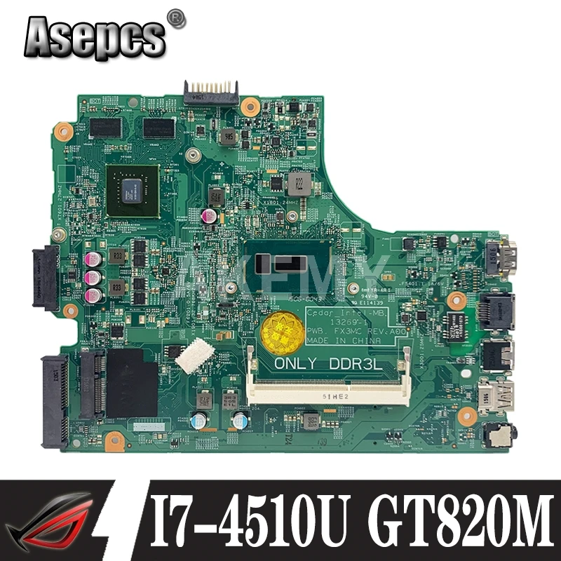 Для For DELL 3542 insprion 15 3442 3543 3443 5749 материнская плата 13269 1 PWB FX3MC REV A00 I7 4510u|Материнские