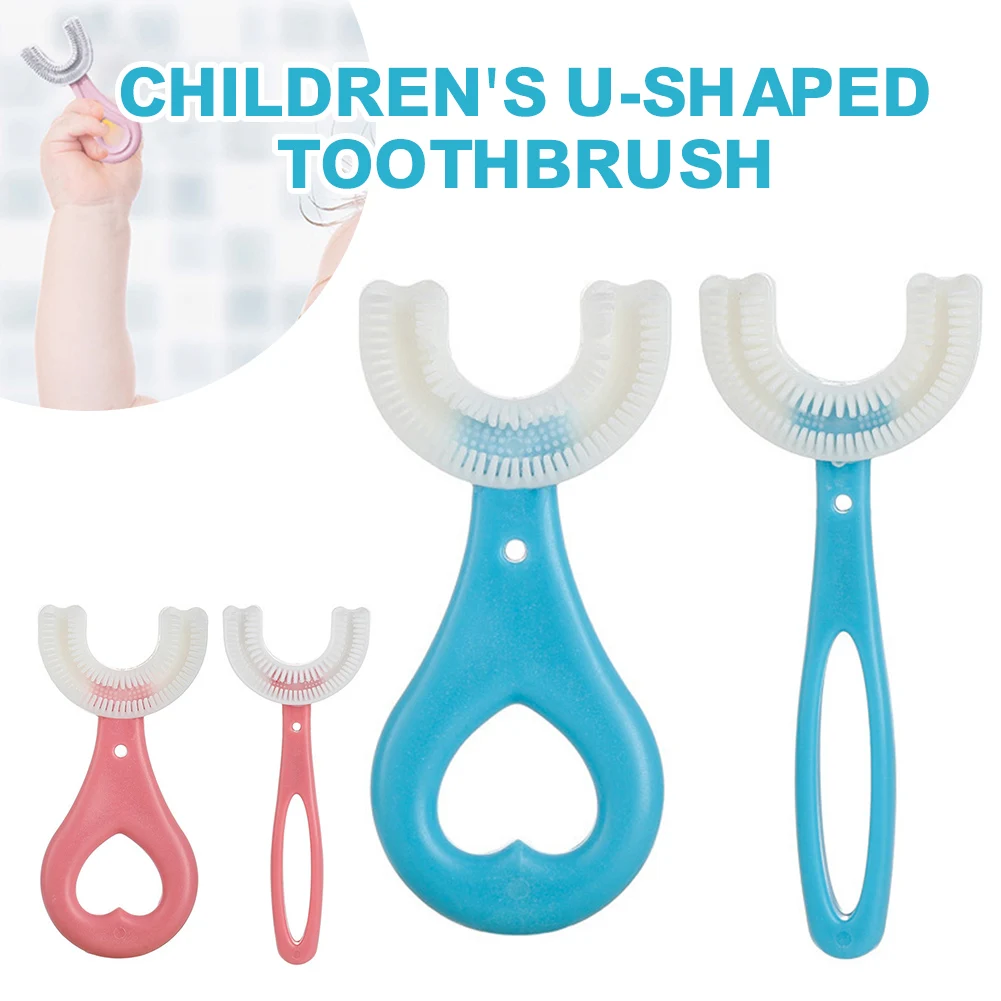 Kids Toothbrush U-Shape Infant Toothbrush with Handle Silicone Oral Care Cleaning Brush for Toddlers Ages 2-12
Kids Toothbrush U-Shape Infant Toothbrush with Handle Silicone Oral Care Cleaning Brush for Toddlers Ages 2-12