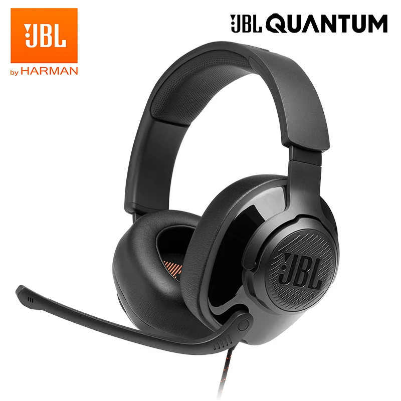

JBL Quantum 300 Проводная накладная игровая гарнитура складные наушники с микрофоном для PlayStation/Nintendo Switch/iPhone/ Mac // VR