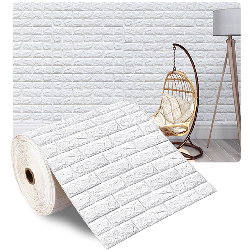 3D Self-Adhesive Wallpaper 70cm*10m Continuous Waterproof Brick Wall Stickers Living Room Bedroom Children's Room Home Decoratio
3D Self-Adhesive Wallpaper 70cm*10m Continuous Waterproof Brick Wall Stickers Living Room Bedroom Children's Room Home Decoratio