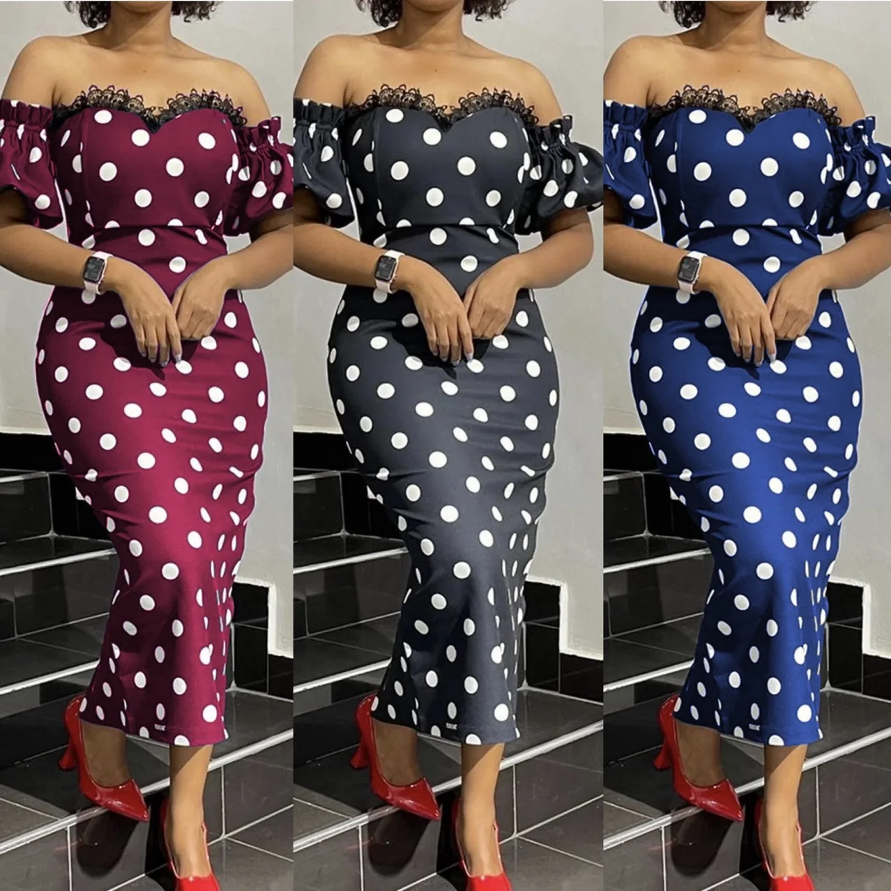 Summer Sexy African Women Short Sleeve Printing Polyester Knee-length Dress African Dresses for Women African Clothes
Summer Sexy African Women Short Sleeve Printing Polyester Knee-length Dress African Dresses for Women African Clothes