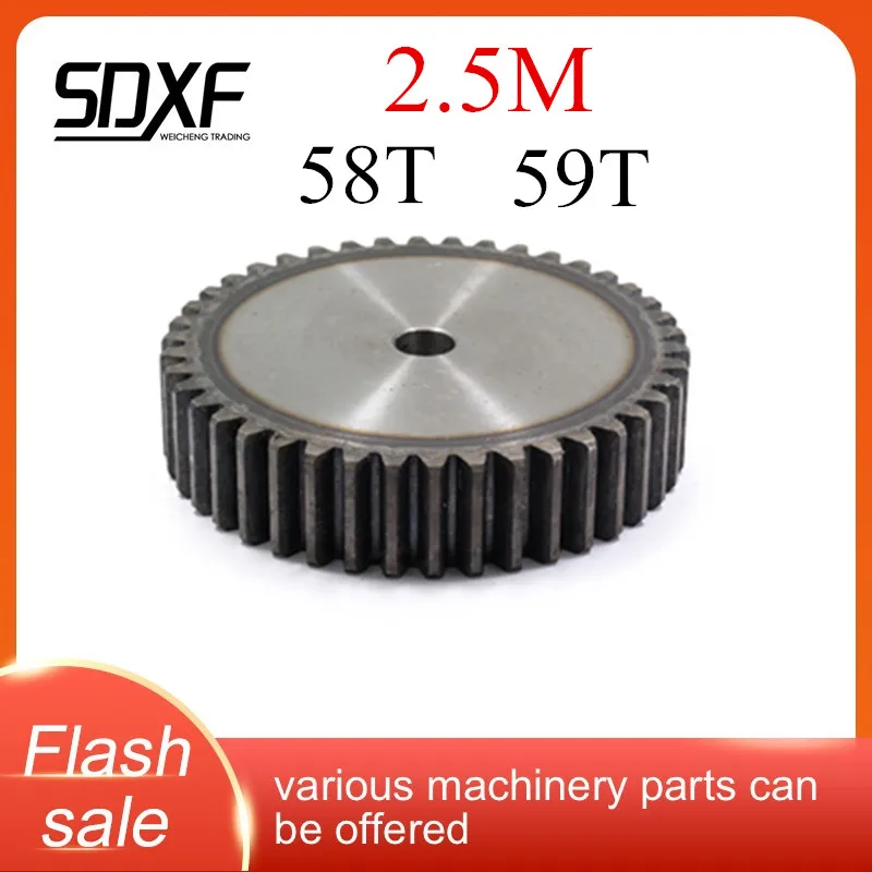 2.5M plane gear 45# steel, 58 teeth to 80teeth, processing holes need to be processed by themselves
2.5M plane gear 45# steel, 58 teeth to 80teeth, processing holes need to be processed by themselves