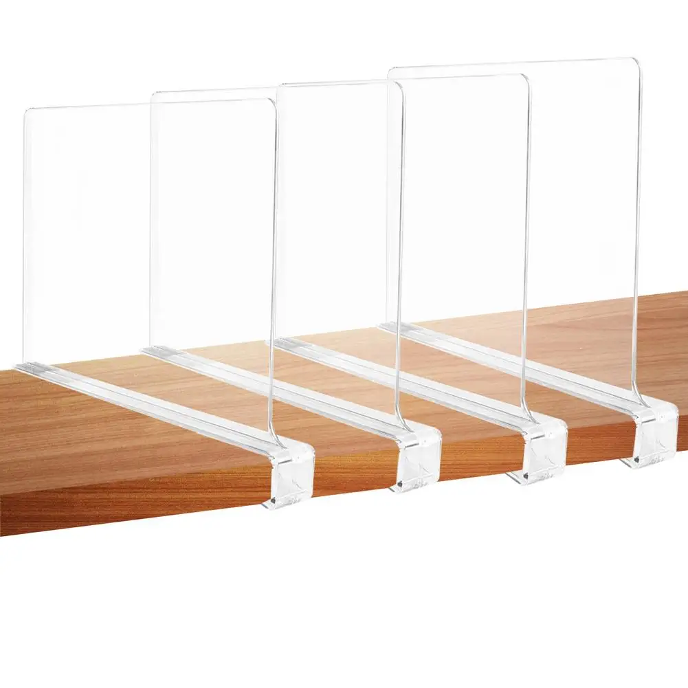 4pcs Closets Shelf Dividers - Clear Shelf Separators - Acrylic Shelf Dividers For Shelves - Organizer For Clothes - Purse Separa
4pcs Closets Shelf Dividers - Clear Shelf Separators - Acrylic Shelf Dividers For Shelves - Organizer For Clothes - Purse Separa
