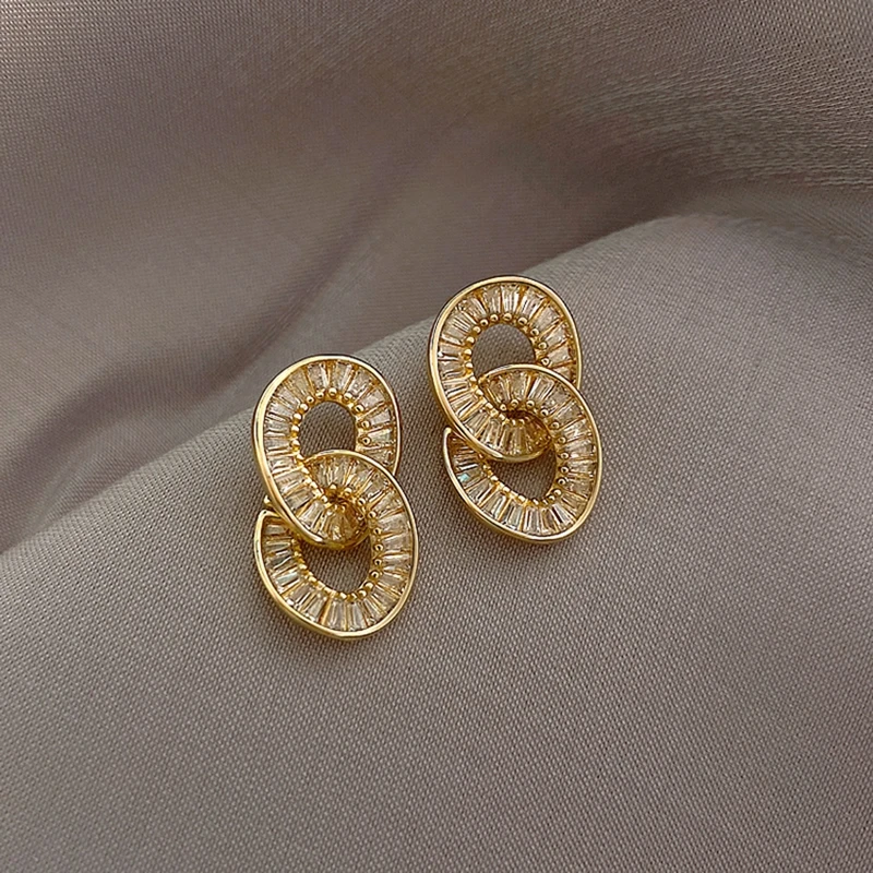 MENGJIQIAO 2021 Korean Cute Micro Paved Zircon Double Circle Drop Earrings For Women Girls Fashion Pendientes Jewelry Gifts
MENGJIQIAO 2021 Korean Cute Micro Paved Zircon Double Circle Drop Earrings For Women Girls Fashion Pendientes Jewelry Gifts