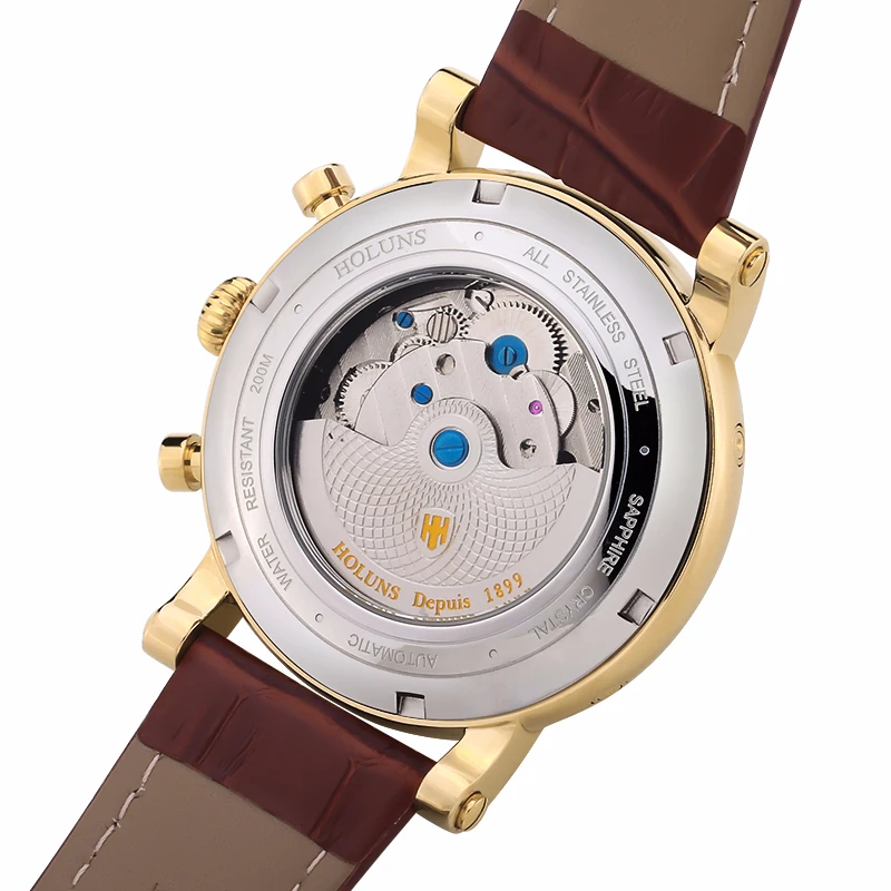HOLUNS Brand Men Watches Automatic Mechanical Watch Luxury Tourbillon Sport Clock Casual Leather Wrist Watch Gold Relojes Hombre
HOLUNS Brand Men Watches Automatic Mechanical Watch Luxury Tourbillon Sport Clock Casual Leather Wrist Watch Gold Relojes Hombre