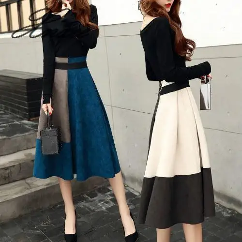 Autumn Winter New 2020 Women Fashion Elegant Two Pieces Sets Female Round Neck Tops and Midi Skirt Set Ladies White Blue Suits
Autumn Winter New 2020 Women Fashion Elegant Two Pieces Sets Female Round Neck Tops and Midi Skirt Set Ladies White Blue Suits