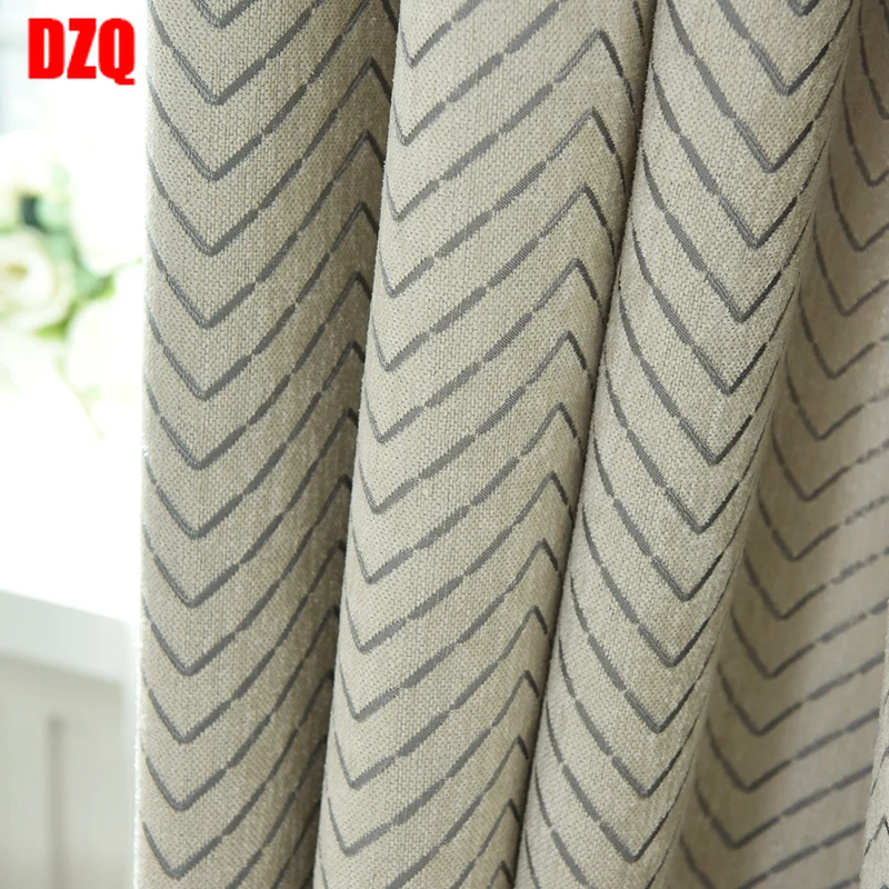 

Simple Modern Blackout Curtain for Study Bedroom Living Room Balcony Floor Floating Curtain Striped Curtain Customization