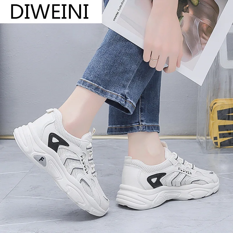 2021 Spring New Women's Vulcanized Shoes Fashion Round Head Lace-up Women Casual Shoes Mesh Breathable Sneakers White Dad Shoes
2021 Spring New Women's Vulcanized Shoes Fashion Round Head Lace-up Women Casual Shoes Mesh Breathable Sneakers White Dad Shoes