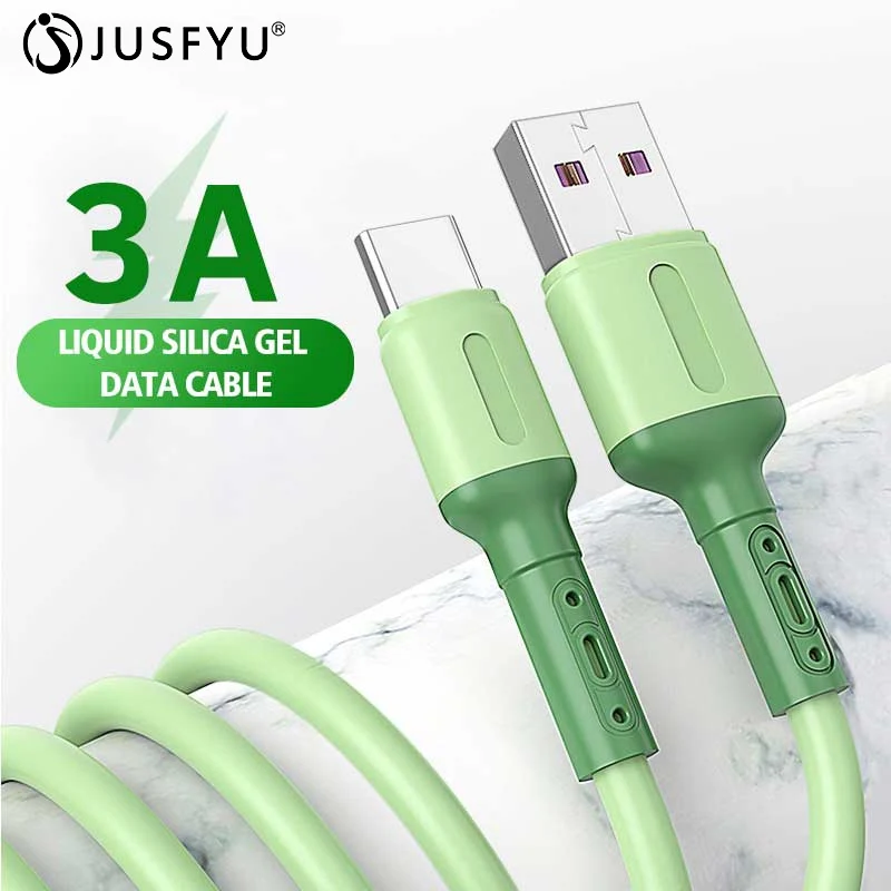 3A Liquid Soft Silicone Cable Micro USB Type C Cable Charger Date Cord for iphone Android Phone Tablet USB C Fast Charge Mobile
3A Liquid Soft Silicone Cable Micro USB Type C Cable Charger Date Cord for iphone Android Phone Tablet USB C Fast Charge Mobile