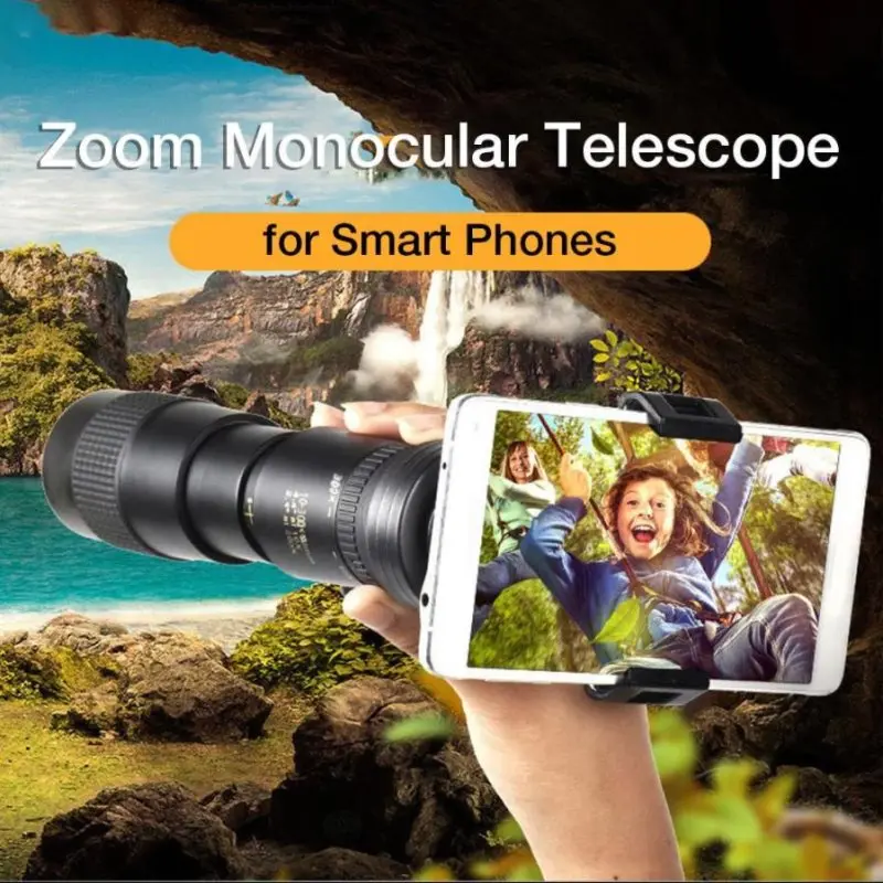 4K 10-300X40mm Super Telephoto Zoom Monocular Telescope with BAK4 Prism Lens for Beach Travel Outdoor Activities Sports
4K 10-300X40mm Super Telephoto Zoom Monocular Telescope with BAK4 Prism Lens for Beach Travel Outdoor Activities Sports