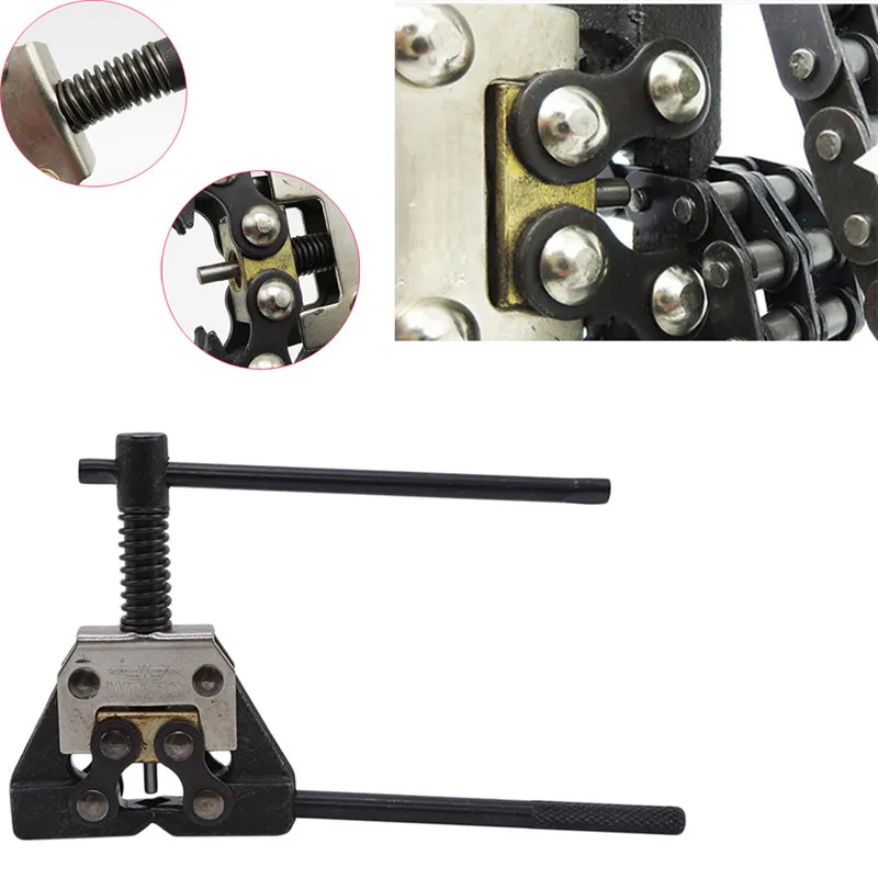 Chain Breaker Splitter Link Removal 420-530 Pitch Staple Dies ATV Motorcycle Chain Cutter Breaker Tool Chain Breaker Tool
Chain Breaker Splitter Link Removal 420-530 Pitch Staple Dies ATV Motorcycle Chain Cutter Breaker Tool Chain Breaker Tool