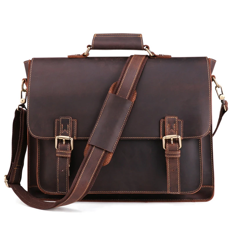 Vintage Men's Genuine Leather Briefcase Crazy Horse Genuine Leather Messenger Male Laptop Bag Men Business Travel Bag New
Vintage Men's Genuine Leather Briefcase Crazy Horse Genuine Leather Messenger Male Laptop Bag Men Business Travel Bag New