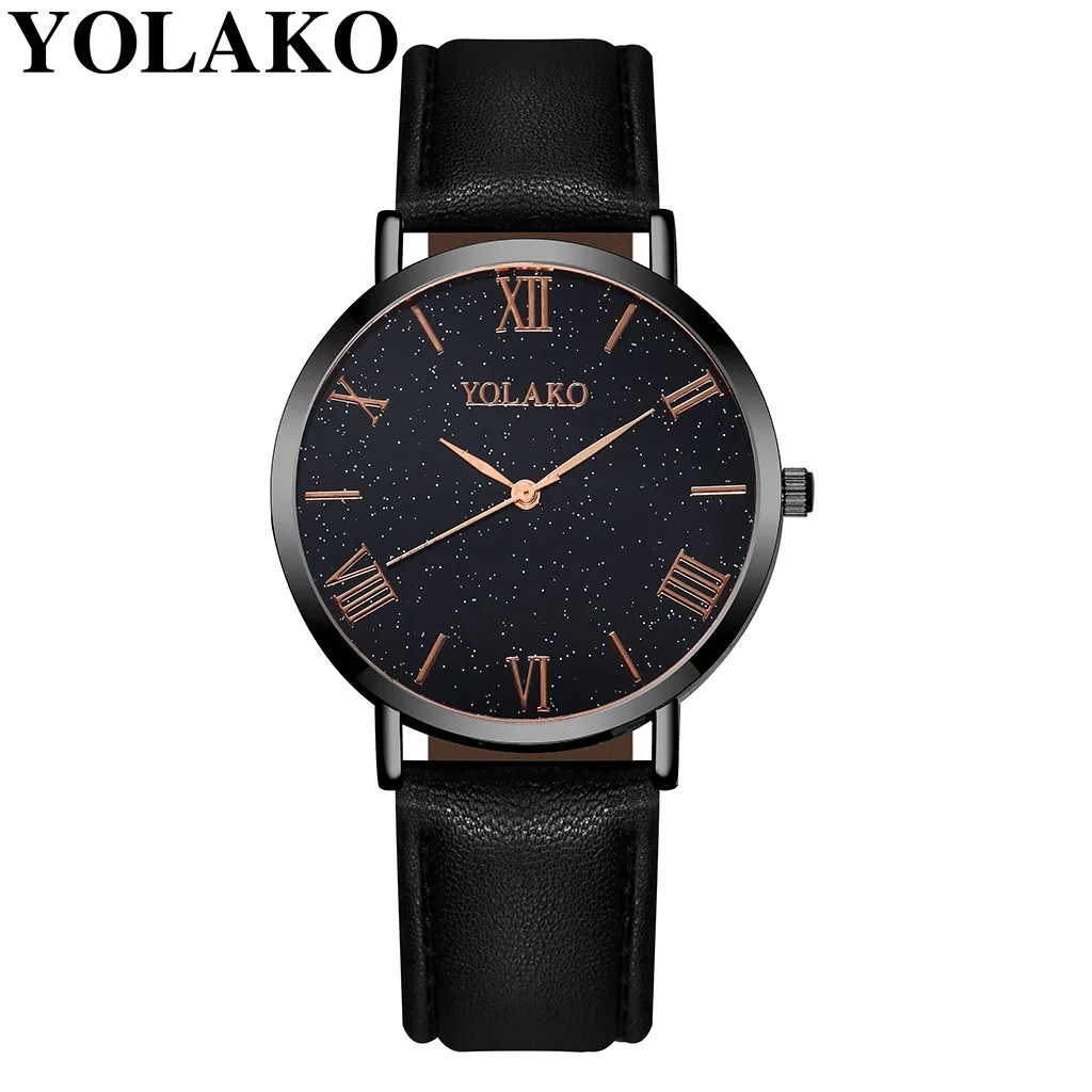 New YOLAKO fashion brand simple ladies watch starry sky shining little Roman numeral ladies quartz watch couple watches 5*
New YOLAKO fashion brand simple ladies watch starry sky shining little Roman numeral ladies quartz watch couple watches 5*