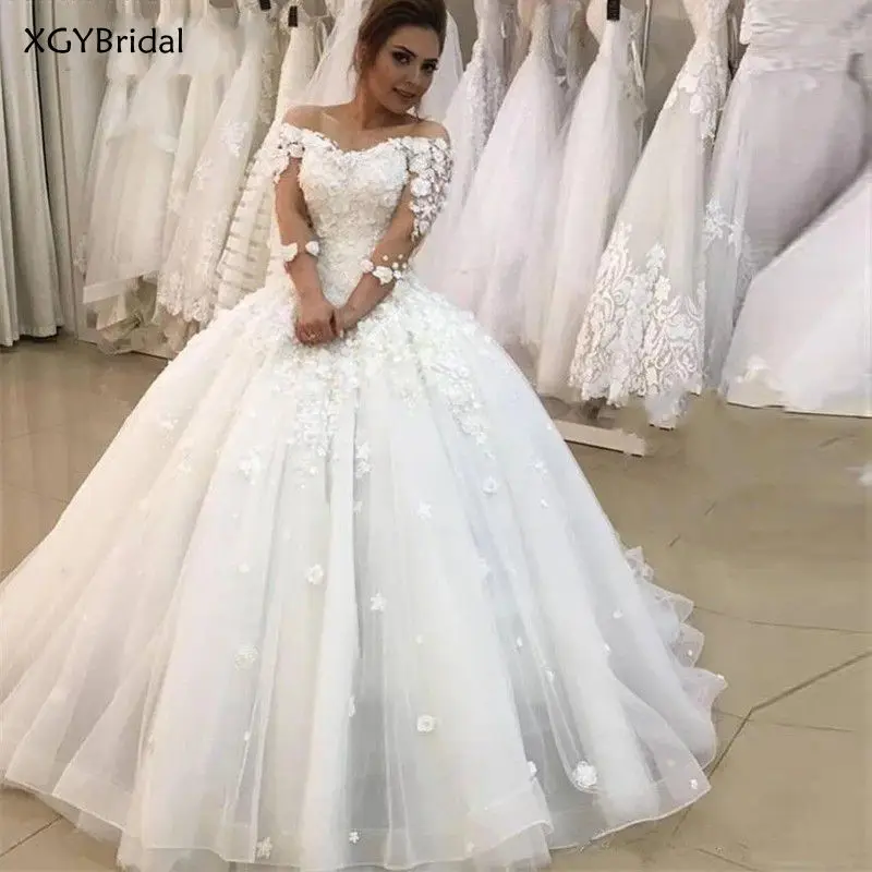 New Arrival Princess Wedding Dress Appliques Lace Up Ball Gown Arabic African Muslim Arabic Boho Vestido De Noiva
New Arrival Princess Wedding Dress Appliques Lace Up Ball Gown Arabic African Muslim Arabic Boho Vestido De Noiva