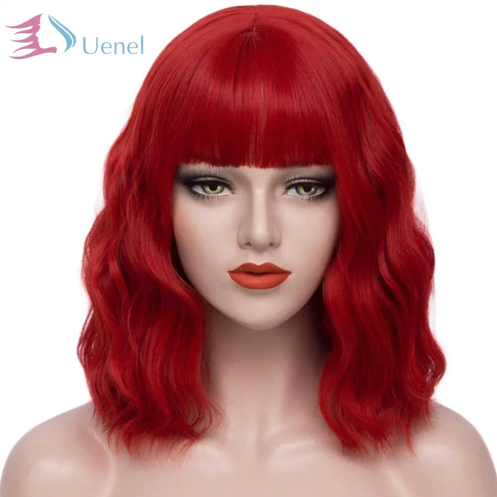 Красные парики Uenel для женщин, 33 см, Короткие вьющиеся волнистые волосы, парик с челкой, модные милые Парики Для Девочек Вечерние НКИ, косплея...
Красные парики Uenel для женщин, 33 см, Короткие вьющиеся волнистые волосы, парик с челкой, модные милые Парики Для Девочек Вечерние НКИ, косплея...