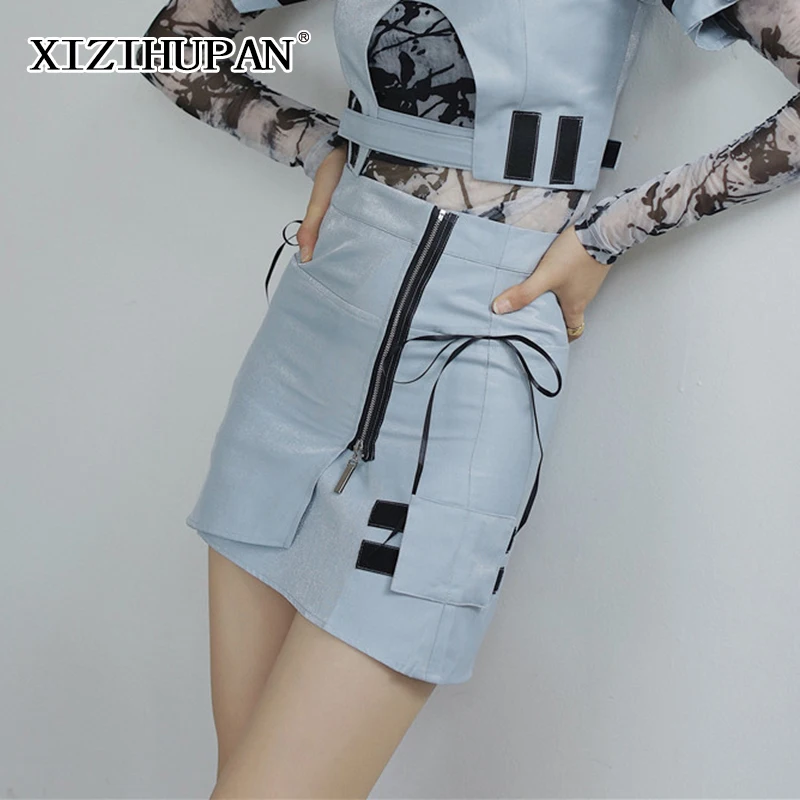 XIZIHUPAN Asymmetrical Casual Skirt For Women High Waist Patchwork Zipper Lace Up A Line Mini Skirts Female 2021 Fashion Clothes
XIZIHUPAN Asymmetrical Casual Skirt For Women High Waist Patchwork Zipper Lace Up A Line Mini Skirts Female 2021 Fashion Clothes