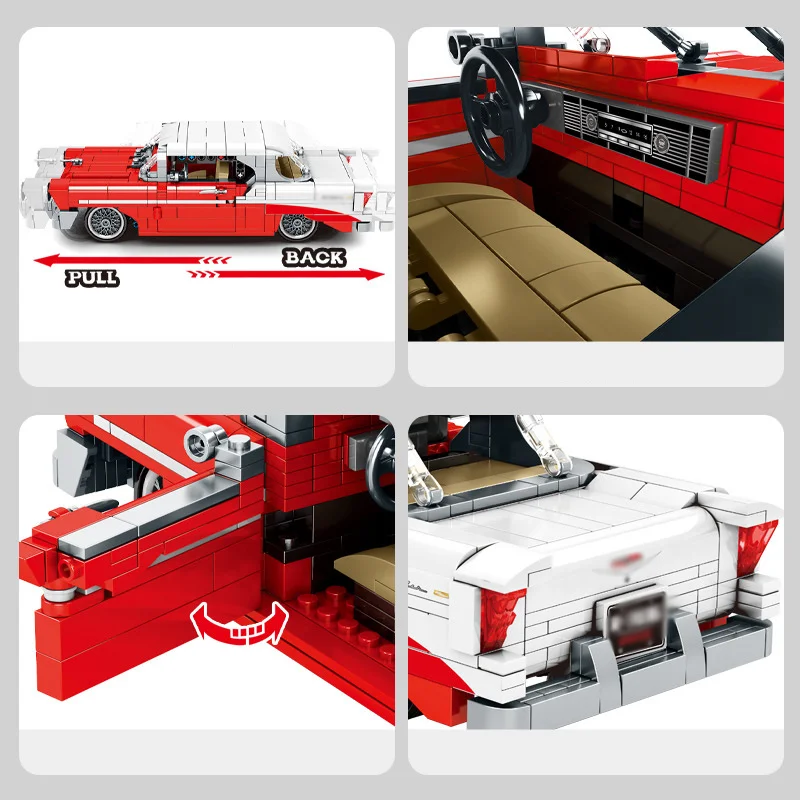814Pcs Technic Classic Red Vintage Vehicle Building Blocks City Pull Back Car Creator Ideas Bricks Children Toys Christmas Gifts
814Pcs Technic Classic Red Vintage Vehicle Building Blocks City Pull Back Car Creator Ideas Bricks Children Toys Christmas Gifts