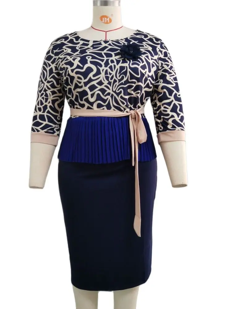 2XL-6XL Printed Two-Piece Skirt African Plus Size Women's Top And Skirt With Corsage + Belt Fashion High-Quality Skirt Suit 2021
2XL-6XL Printed Two-Piece Skirt African Plus Size Women's Top And Skirt With Corsage + Belt Fashion High-Quality Skirt Suit 2021