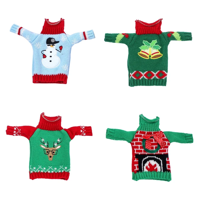 Christmas Knitted Garland Bells Red Wine Set New Year Snowman Elk Creative Wine Bottle Set Decorations
Christmas Knitted Garland Bells Red Wine Set New Year Snowman Elk Creative Wine Bottle Set Decorations