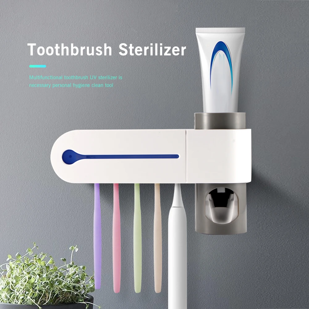 2 in 1 UV Light Ultraviolet Toothbrush Sterilizer Toothbrush Holder Automatic Toothpaste Squeezers Dispenser Home Bathroom Set
2 in 1 UV Light Ultraviolet Toothbrush Sterilizer Toothbrush Holder Automatic Toothpaste Squeezers Dispenser Home Bathroom Set
