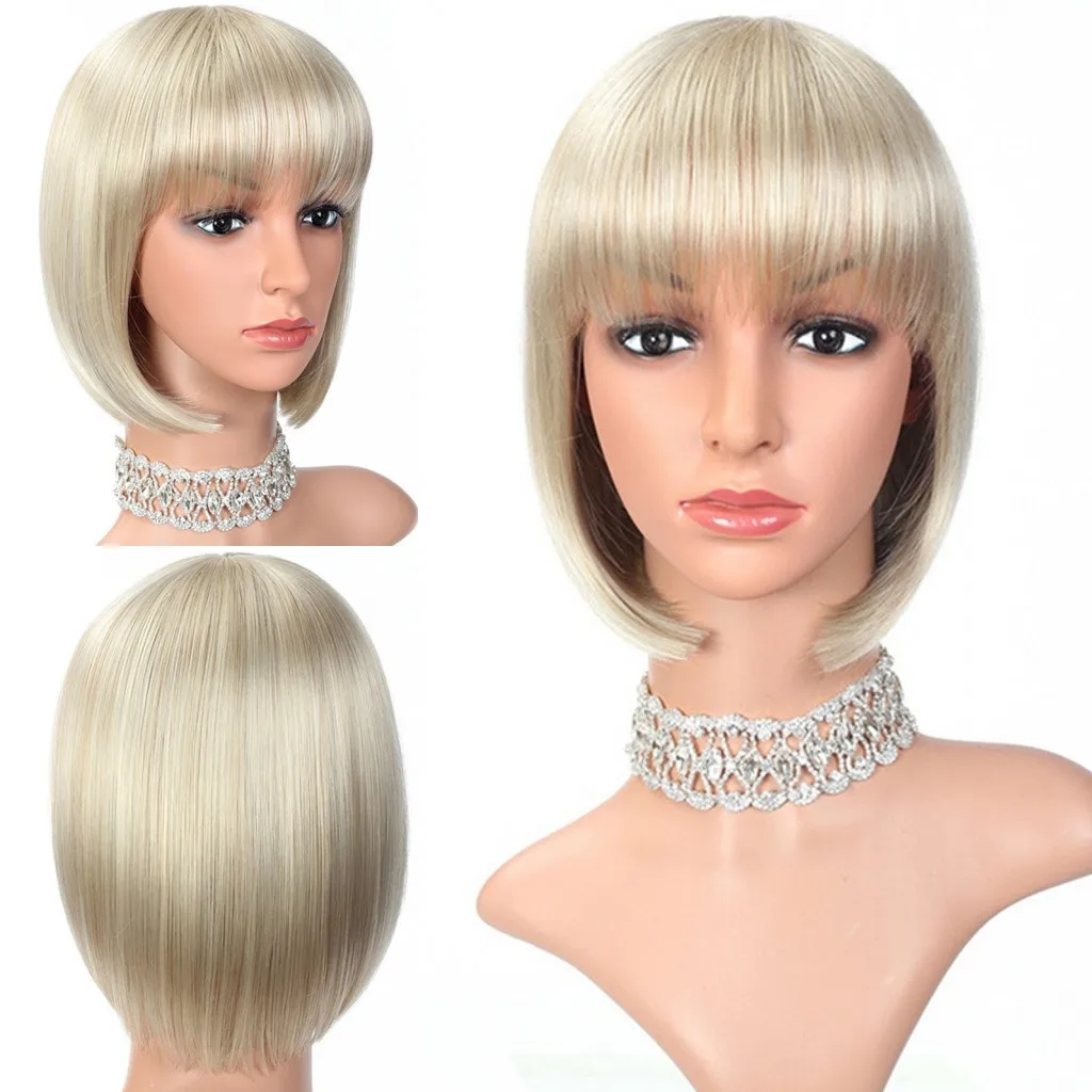 JOY&BEAUTY 35cm Short Bob Wig With Bangs for Women Synthetic Bob Wigs Black Brown Gray Wig Heat Resistant for Party Daily Use
JOY&BEAUTY 35cm Short Bob Wig With Bangs for Women Synthetic Bob Wigs Black Brown Gray Wig Heat Resistant for Party Daily Use