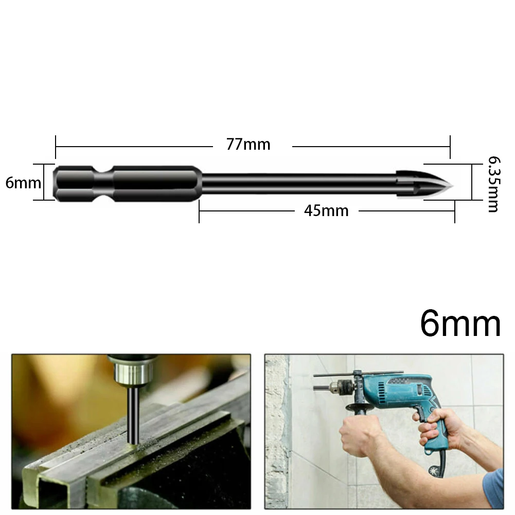 Hole Opener Tools Drill Bit 4 Cutting Hex shank Carbide Spear Head Glass Tile Ceramic Wood
Hole Opener Tools Drill Bit 4 Cutting Hex shank Carbide Spear Head Glass Tile Ceramic Wood